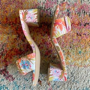 Just Fab, Floral, Mule Sandals